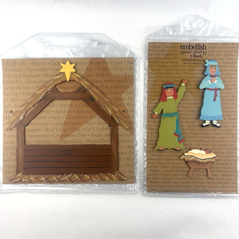 Embellish Your Story By Roeda Christmas Nativity Scene Mary Joesph Baby Jesus